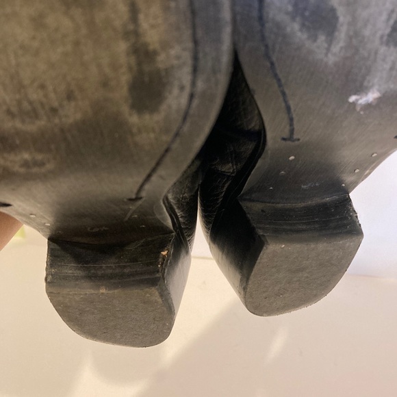 Sam Edelman Black Leather Betty Booties Ankle Boots Size 6.5 - Picture 5 of 14